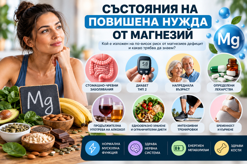 Състояния на повишена нужда от магнезий