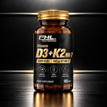 Съдържание » Цена » Прием » Vitamin D3 1000 IU + K2 MK-7 100 180 caps