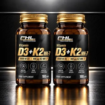 2 броя FHL Vitamin D3 1000 IU + K2 MK-7 100 180 caps
