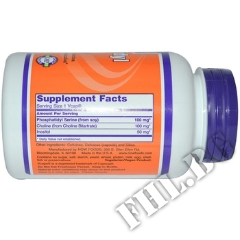 Съдържание » Дозировка » Прием » Как се пие »  Phosphatidyl Serine  » Now Foods » Памет и концентрация